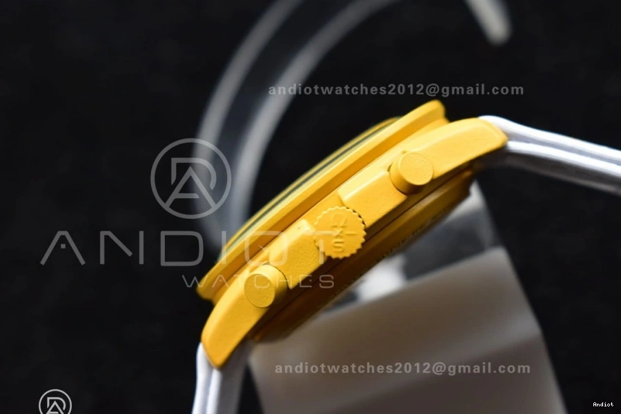 Strap Nylon to Omega on Bioceramic Sun Quartz Moonwatch Swatch x Mission the 0122